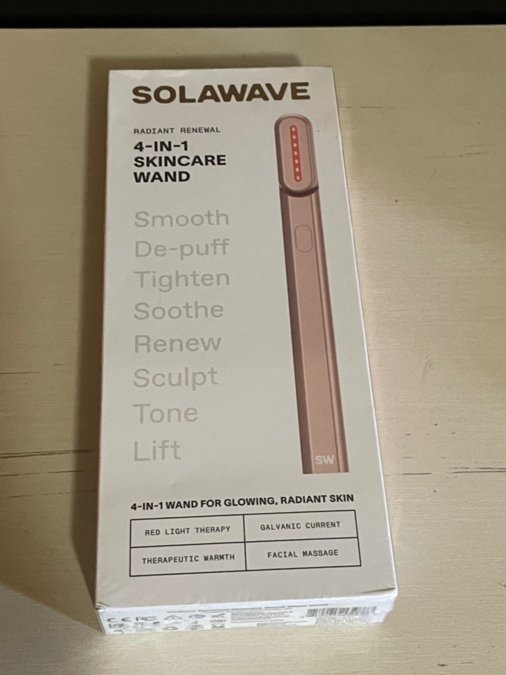 Solawave 4-in-1 Skincare Wand — Rose Gold Facial